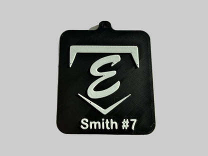 Custom key chain or back pack tag.
