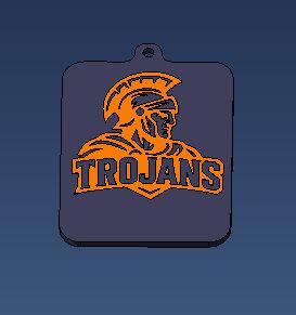 Custom key chain or back pack tag.